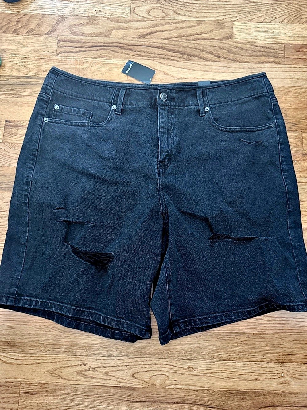 Torrid Baggy Jort Classic Denim Black Size 16